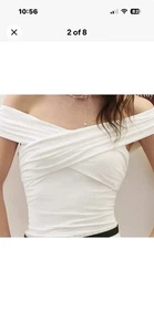 OGL rosa weich dehnbar gerafft Schulterfrei Regal BH ohne Polster Brami Top Größe M - Bild 1 von 5