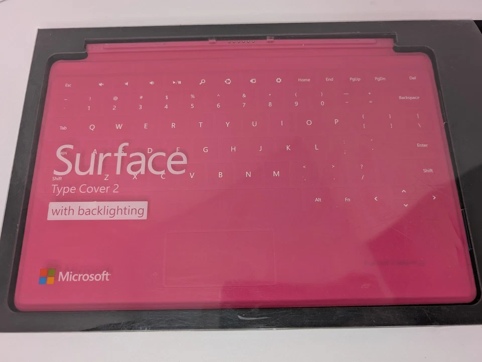 Microsoft Surface / 2 / Pro 1 / Pro 2 Type Cover 2 w/Backlighting |  PINK - Image 1 of 4