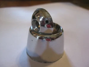 VINTAGE CHEVROLET CHROME ADJUSTIBLE ANTENNA BASE BEZEL GM NOS - Picture 1 of 5