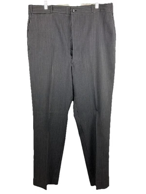 BOM 38 X 31 Edwardian 20s Calça Masculina Listrada Botão Fly - Imagem 1 de 4