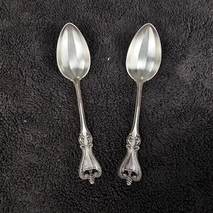 Cuchara de plata de ley con 2 toallas - antigua colonial 5,5" - Imagen 1 de 8