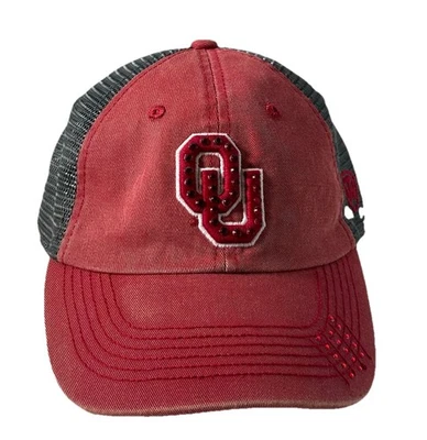 Gorra Oklahoma Sooners OU Snap Back Top Of The World roja rubí ascenso camionero Foto 1 de 4