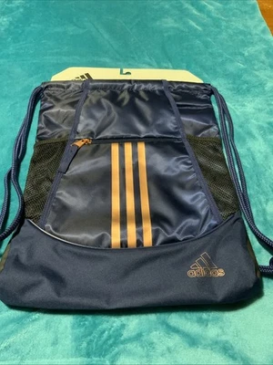 Adidas Alliance II Sackpack in NAVY BLUE with GOLD ACCENTS  NWT - FREE SHIPPING - Image 1 of 4