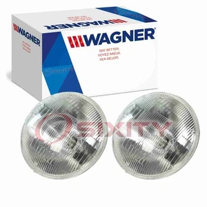 2 pc Wagner Low Beam Headlight Bulbs for 1969-1983 Peugeot 304 504 505 604 zm - Picture 1 of 5
