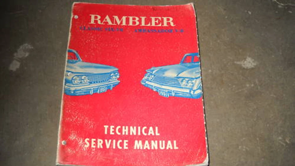 1961 AMC Rambler Classic Ambassador Servicio Tienda Reparar Technical Manual OEM - Imagen 1 de 1
