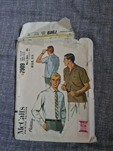 Mens Shirt Sewing pattern Mens Sewing Pattern Mccalls 7909 Size 38 To 40 - Picture 1 of 4