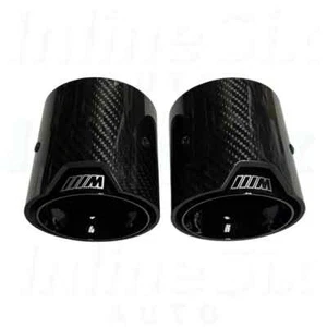 70mm M PERFORMANCE MPE CARBON EXHAUST TIPS 535 F10 640 F12 X4 F26 M2 M3 M4 M5 M6 - Picture 1 of 4