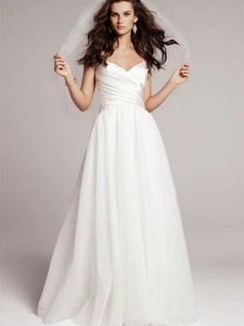 Amsale Nouvelle Sample Wedding Dress - never been worn/altered! - Picture 1 of 5