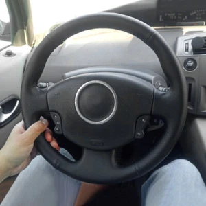 Lenkradabdeckung Leder Lenkrad Abdeckung for Renault Megane 2 2003-2008 Kangoo - Imagen 1 de 13