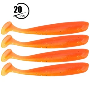 20PCS 7.5cm Soft Plastic Fishing Lures T Tail Grub Worm Baits For Fishing UPP - Picture 1 of 9