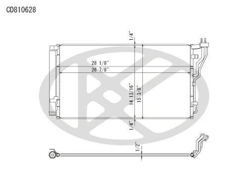A/C Condenser-GAS, Auto Trans Koyo CD810628 - Image 1 of 1
