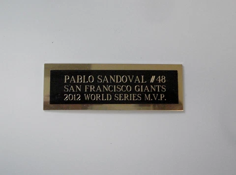 Pablo Sandoval Baseball Card Plaque or Baseball Ball Cube Nameplate 1" X 3" Cover