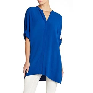 NUOVA TUNICA BCBG LARKSPURBLUE BEA OVERSIZE ABBOTTONATA TOP FIQ1P520/M660A TAGLIA XS/S - Foto 1 di 1