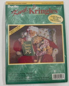 Weihnachtsstickerei Bucilla Kwik & Easy Kringles Kit 7"" x 5"" NEU Weihnachtsmann - Bild 1 von 3