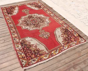 Turkish Rug 55''x91'' Vintage Muted Color Oriental Rug Wool Carpet 141x233cm - Picture 1 of 12