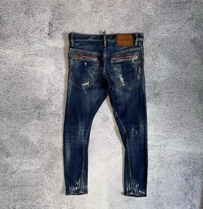 Dsquared2 Men’s Jeans Denim Sexy Twist Made In Italy Size 46 RRP 400€ - Picture 1 of 22