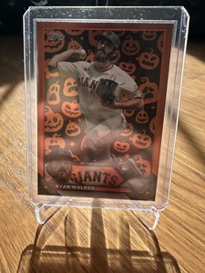 2023 Topps Update Ryan Walker RC Orange & Black Foil Halloween Jack O'lantern