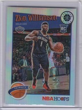 * ZION WILLIAMSON * 2019-20 HOOPS PREMIUM STOCK CHROME NBA TRIBUTE SILVER RC
