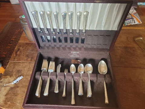 62 pc Lot 1938 Vintage GORHAM Sterling Silver GREENBRIER Flatware Service For 8 Cover