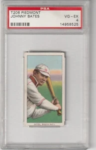 T206 Piedmont Johnny Bates, PSA VG-EX 4 - Bild 1 von 2