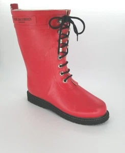 780 Ilse Jacobsen Womens Rub15 Boot Deep Red Size 38 EU 7.5-8 US - Picture 1 of 10