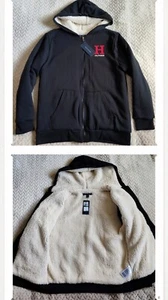Tommy Hilfiger Hoodie Jacket Boy Size L 16 18 Soft Fur Lined Full Zip Kid Youth - Picture 1 of 15