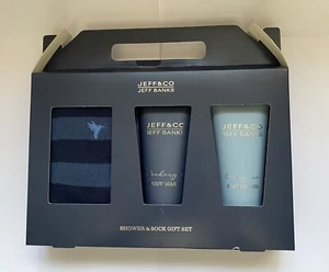 JEFF & CO - Shower & Sock Gift Set (Socks,Body & Face Wash) *NEW* GIFT - £12.49