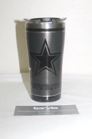 Tervis Blackout Stainless Steel Tumbler 20 Oz- NFL - Dallas Cowboys ~ New W/Tag Cover
