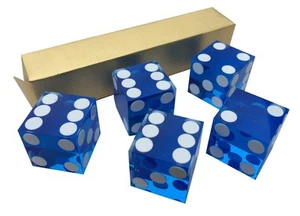 5 x NEU PERFEKT 19 MM PRÄZISIONSFOLIE VERSIEGELT CASINO WÜRFEL / CRAPS - Bild 1 von 7