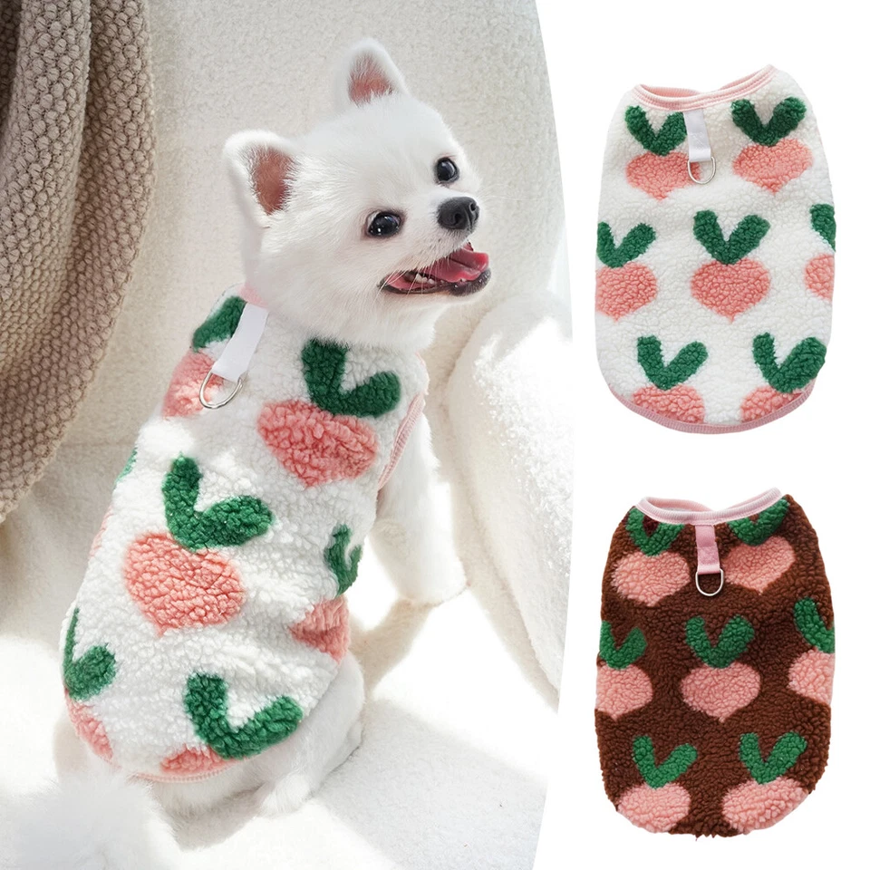 Pet Dog Sweaters Soft Winter Warm Pet Clothes Jacket Coat Vest Teddy Plush Cozy↔ - Image 1 of 4