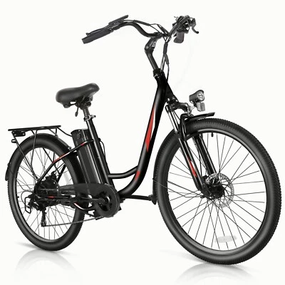 Electric Bike 500W Electric Cruiser Bicycle 26Inch City E-bike 48V/7.5AH Battery - Image 1 of 4
