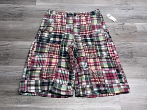 Gap Kids Boys Plaid Bermuda Shorts Multicolor Size 14 NWT Extra Long Adjustable - Picture 1 of 10