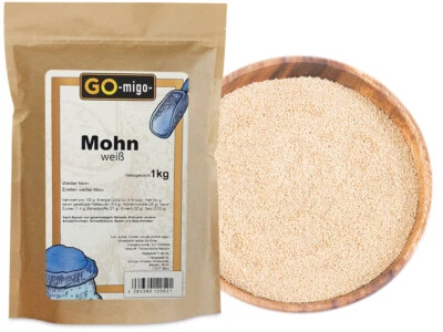 1kg Mohn Weiß Premium Qualität 1000g - Bild 1 von 3