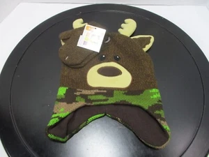 Healthtex Moose Beanie Hat Gloves Set Boys 2T-5T Brown Camouflage New Tags - Picture 1 of 10