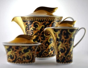 Versace by Rosenthal Barocco Teapot, Creamer & Sugar Bowl Set - Picture 1 of 10