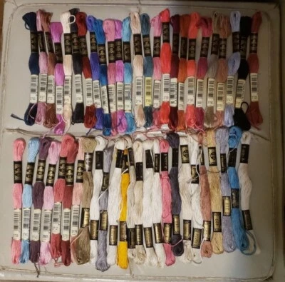 Dollfus Mieg & Cie DMC Floss Embroidery Thread Skeins Lot X50 - Needlepoint - Image 1 of 3