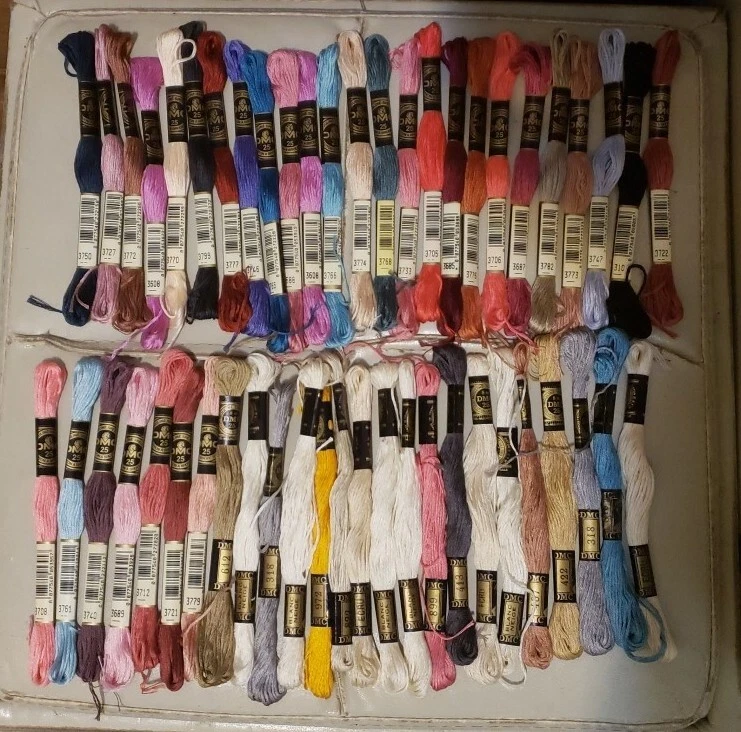 Dollfus Mieg & Cie DMC Floss Embroidery Thread Skeins Lot X50 - Needlepoint - Image 1 of 3
