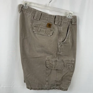 Carhartt Shorts Men Size 44 Tan Carpenter Baggy Workwear Streetwear Y2k Gorp - Picture 1 of 9