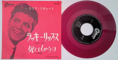 Cliff Richard Lucky Lips Japan 7" 1963 I Wonder Odeon CM-1020 RED VINYL EX - Image 1 of 4