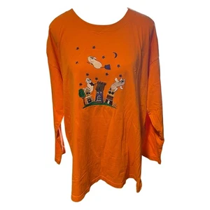 Camicia vintage anni 90 Halloween Ghost manica lunga Colleen's da collezione donna L cotone - Foto 1 di 5