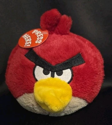 Rovio Angry Birds Plush 5.5" With Tags 2010 Commonwealth Red Bird No Sound - Image 1 of 4