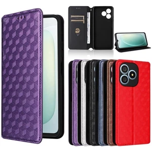 For Blackview Wave 9C Fashion Grid Wallet Leather Stand Cover Phone Case - Picture 1 of 25