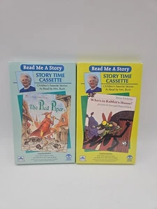 2 Read Me A Story Cassette- Who's In Rabbit's House & The Pied Piper - Mrs. Bush - Picture 1 of 9