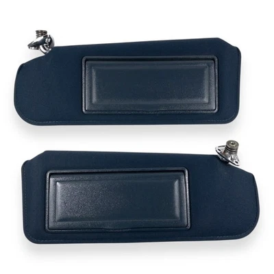 1991 Cutlass Calais Driver & Passenger Side Sun Visor Pair Set Blue Cloth - Image 1 of 4