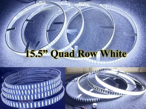 15.5" Quad Row Pure White Wheel Light Brightest LED Universal Fit For Car Truck - Picture 1 of 14