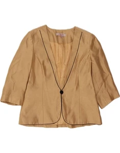 JACQUES VERT Womens 3/4 Sleeve 1 Button Blazer Jacket UK 18 XL Beige DQ85 - Picture 1 of 4