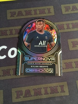 2021-22 Panini Obsidian Kylian Mbappe Supernova Orange 15/30 PSG Real Madrid - Image 1 of 2