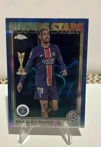 Topps Chrome 24-25 2025 Bradley Barcola All Star Rookie Colour Match Blue /150 - Bild 1 von 2