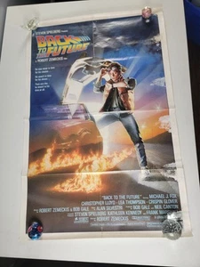 ZURÜCK IN DIE ZUKUNFT Original Filmplakat 27x41 siehe rechte Seite Beschädigung auf FOTOS! - Bild 1 von 11