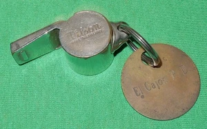 Antique ACME Thunderer Stainless Steel Police Whistle, El Cajon, CA Police Dept - Picture 1 of 4